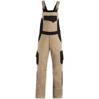 FHB Latzhose Herren Twill Eckhard 130630 110 beige/schwarz
