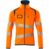 Mascot Herren Fleecepullover mit Reißverschluss ACCELERATE SAFE Hi-vis Orange / Dunkelpetroleum S - 19103-315-1444-S - Hi-vis Orange / Dunkelpetroleum
