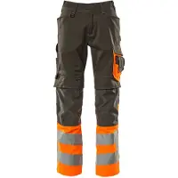 Mascot Leeds Hose mit Knietaschen SAFE SUPREME Dunkelanthrazit / Hi-vis Orange 49 - 15679-860-1814-76C49 - Dunkelanthrazit / Hi-vis Orange