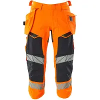 Mascot Dreiviertel-Hose mit Hängetaschen ACCELERATE SAFE Hi-vis Orange / Schwarzblau 51 - 19049-711-14010-C51 - Hi-vis Orange / Schwarzblau