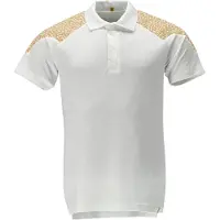 Mascot Polo-Shirt, Kurzarm Polo-shirt Gr. S, weiss/currygelb