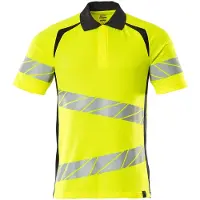 Mascot Herren Polo-Shirt ACCELERATE SAFE Hi-vis Gelb / Schwarzblau M - 19083-771-17010-M - Hi-vis Gelb / Schwarzblau