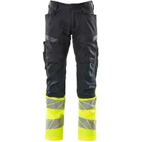 Mascot Herren Hose mit Knietaschen ACCELERATE SAFE Schwarzblau / Hi-vis Gelb 48 - 19679-236-01017-90C48 - Schwarzblau / Hi-vis Gelb