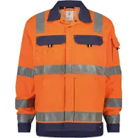 Dassy Warnschutz Arbeitsjacke Dusseldorf PESCO70 Gr. M neonorange/dunkelblau