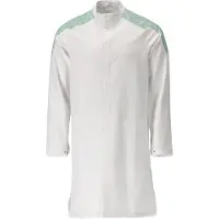 Mascot Herren Kittel, lang FOOD & CARE Weiß / Grasgrün XXL - 20154-511-06333-XXL - Weiß / Grasgrün