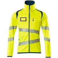 Mascot Fleecepullover mit Reißverschluss 19103 Gr. 2XL hi-vis gelb/dunkelpetroleum
