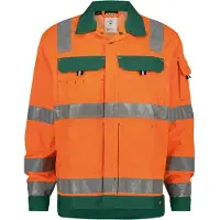 Dassy Warnschutz Arbeitsjacke Dusseldorf PESCO70 Gr. 3XL neonorange/flaschengrün