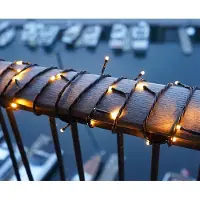 Sirius Top-Line Energy System LED-Lichterketten-Erweiterung – Außen, 100 LEDs, 10 m, Warmweiß, Schwarz