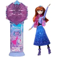Disney Frozen Anziehpuppe "Disney Die Eiskönigin Jewel Reveal, Eisläuferin Anna", blau (bunt), Puppen, KinderH:32cm, Anziehpuppe, H:32cm