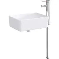 Syfax Waschbecken mit Wasserhahn und Abfluss Chrom