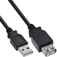 InLine 100er B-Pack USB 2.0 Verlängerung - USB-A Stecker/Buchse - schwarz - 1m