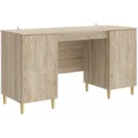 Syfax Schreibtisch Sonoma-Eiche 142,5 x 50 x 75 cm Holzwerkstoff