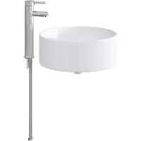 Syfax Waschbecken mit Wasserhahn und Abfluss Chrom