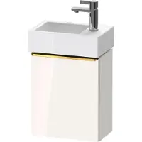 Duravit D-Neo, sous-lavabo en console suspendu, 364x440x222mm, 1 porte, charnières à gauche, avec poignée or