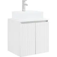 Syfax Wandmontierter Waschbeckenunterschrank Weiß 49,5 x 41 x 79,5 cm
