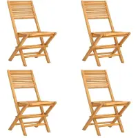 Syfax Gartenstühle 4 Stk. Klappbar 47x62x90 cm Massivholz Teak