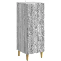 Syfax Sideboard Grau Sonoma 33 x 34,5 x 90 cm Holzwerkstoff