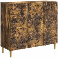 Syfax Sideboard Geräucherte Eiche 89 x 34,5 x 80 cm Holzwerkstoff