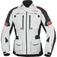 Büse Toursport Textiljacke Grösse: 48, Farbe: Hellgrau/Rot