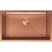 Mexen Trixo Spülbecken aus Edelstahl 1-Kammer 750 x 440 mm, Kupfer - 6415751000-65