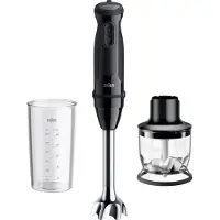 Braun MultiQuick 3 MQ30201M, Pürierstab, 0,6 l, 900 W, Schwarz, Satinierter Stahl