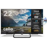 Cello 22″ Smart Camping LED TV mit DVD Player, Tizen OS, Triple Tuner, Pitch Perfect Sound, 12V/24V/230V Multispannung – für Wohnmobil & Wohnwagen
