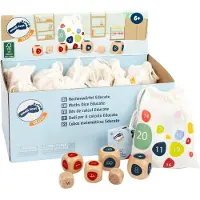 Small Foot Display Rechenwürfel Educate aus Holz, 12 Stück, Lernspielzeug für Ma