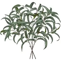 OEM Kunstliche Eukalyptus-Stängel in grüner Farbe, 86 cm, Kunstblätter, Faux-Grün, Landstraßenlaterne, Wohnaccessoire.