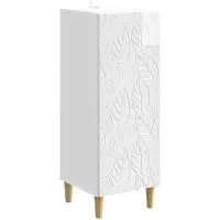 Syfax Sideboard Hochglanz Weiß 33 x 34,5 x 90 cm Holzwerkstoff