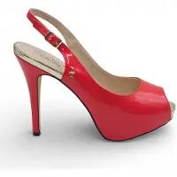 Menbur PACOMENA by 06985 0035 Damen-Pumps aus rotem Kunstleder