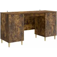 Syfax Schreibtisch Räuchereiche 142,5 x 50 x 75 cm Holzwerkstoff