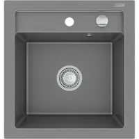Mexen Vito 1-Becken-Granit-Spüle 520 x 490 mm, Grau - 6503521000-71