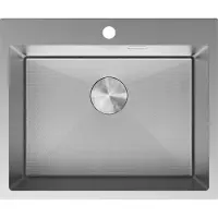 Mexen Solix Edelstahlspüle 1-beckig 600 x 500 mm, Inox HC - 6408601000-01HC
