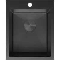 Mexen Solix Edelstahl Einbauspüle 1-Becken 400 x 500 mm, schwarz HC - 6406401000-70HC