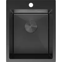 Mexen Solix Edelstahlspüle 1-Becken 400 x 500 mm, schwarz - 6406401000-70