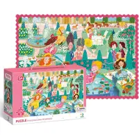 Dodo Prinzessinnen auf einem Spaziergang-Puzzle - Buntes Bild, 100 Teile zum Zusammensetzen, CE|EN 71-Zertifikat, Perfekt für Kinder, Neues Produkt in Box (16 Teile)