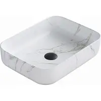 Mexen Carla Aufsatzwaschbecken 50 x 39 cm, weißer Stein - 21555091