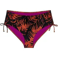 Triumph Bikini-Hose "Summer Palm Maxi", Damen, Gr. 44, N-Gr, rot (braun, schwarz combination), Microfaser, Obermaterial: 55% Polyamid, 45% Elasthan, Badehosen Bikini-Hose, weich und formend