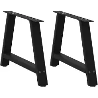 vidaXL Couchtischbeine A-Form 2 Stk. Schwarz 60x(42-43) cm Stahl