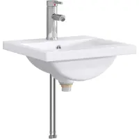 Syfax Badezimmer-Waschbecken Chrom 42 x 40 x 16,5 cm Keramik