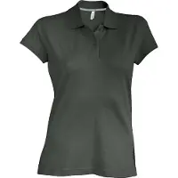Kariban Cotton Classics-20.K242 Damen Piqué Polo Gr. 3XL dark grey