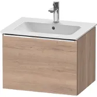 Duravit D-Neo Waschtischunterbau wandhängend, 610x440x462mm, 1 Auszug, mit Griff Chrom, DE4261010550000, Farbe: Eiche Marmoriert Dekor
