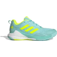 Adidas 1100000002199 PERFORMANCE "NOVAFLIGHT 2 INDOOR", Damen, Gr. 42,5, blau (flash aqua, lucid lemon, ftwr weiß), Synthetik, Textil, Schuhe 1100000002199, Volleyballschuh