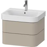 Duravit Waschtischunterschrank Happy D.2 Plus 62,5x49cm, Tau seidenmatt, 2 Schubkästen