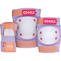 Ennui Protektoren-Set "Park Set Pastel" Gr. XL, lila (orange, weiß), Protektoren, XL, Nylon, Protektoren-Set