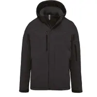 Kariban Herrenparka Softshell wattiert mit Kapuze