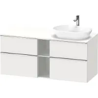 Duravit D-Neo bâti-support lavabo suspendu (découpe à droite), 1400x664x550mm, 2 coulissants, 2 tiroirs, 2