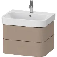 Duravit Happy D.2 Plus Waschtischunterbau wandhängend, 625x490mm, 2 Schubkästen, HP4386075750000
