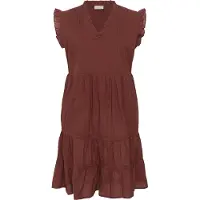 Kaffe Midikleid "Damen Kleid KAvalerie", Damen, Gr. 46, N-Gr, braun (henna), Obermaterial: 100% Baumwolle CO., Kleider Midikleid
