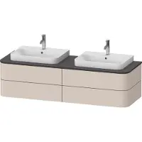 Duravit Waschtischunterschrank Happy D.2 Plus 160x55cm, f K, 4 AZ, f AWT, bs, Tau matt